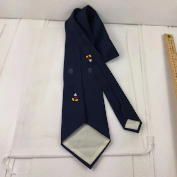 Disney Mickey Mouse Dark Blue Adjustable Mens Tie Retro - Picture 4 of 7